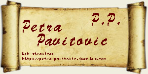 Petra Pavitović vizit kartica